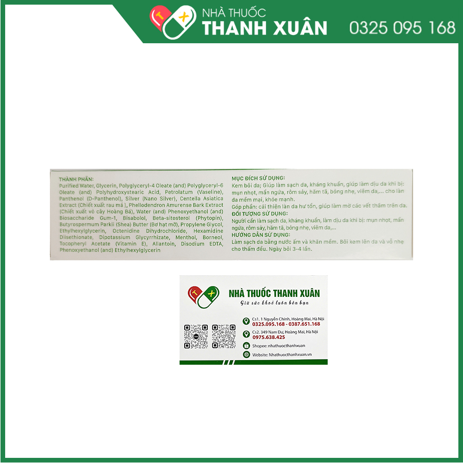 Tecasol kem bôi giúp kháng khuẩn, làm dịu da, hỗ trựo giảm mụn nhọt rôm sảy, bỏng, hăm tã